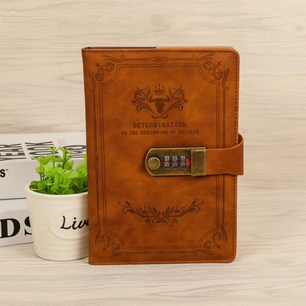 Dazzling Lockable Journal Square Premium Quality Notepad Creative PU Leather Notebook Students