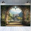 Multi-functional Castle Balcony Background - Perfect for General Occasions Such As Festival Parties and Celebrations