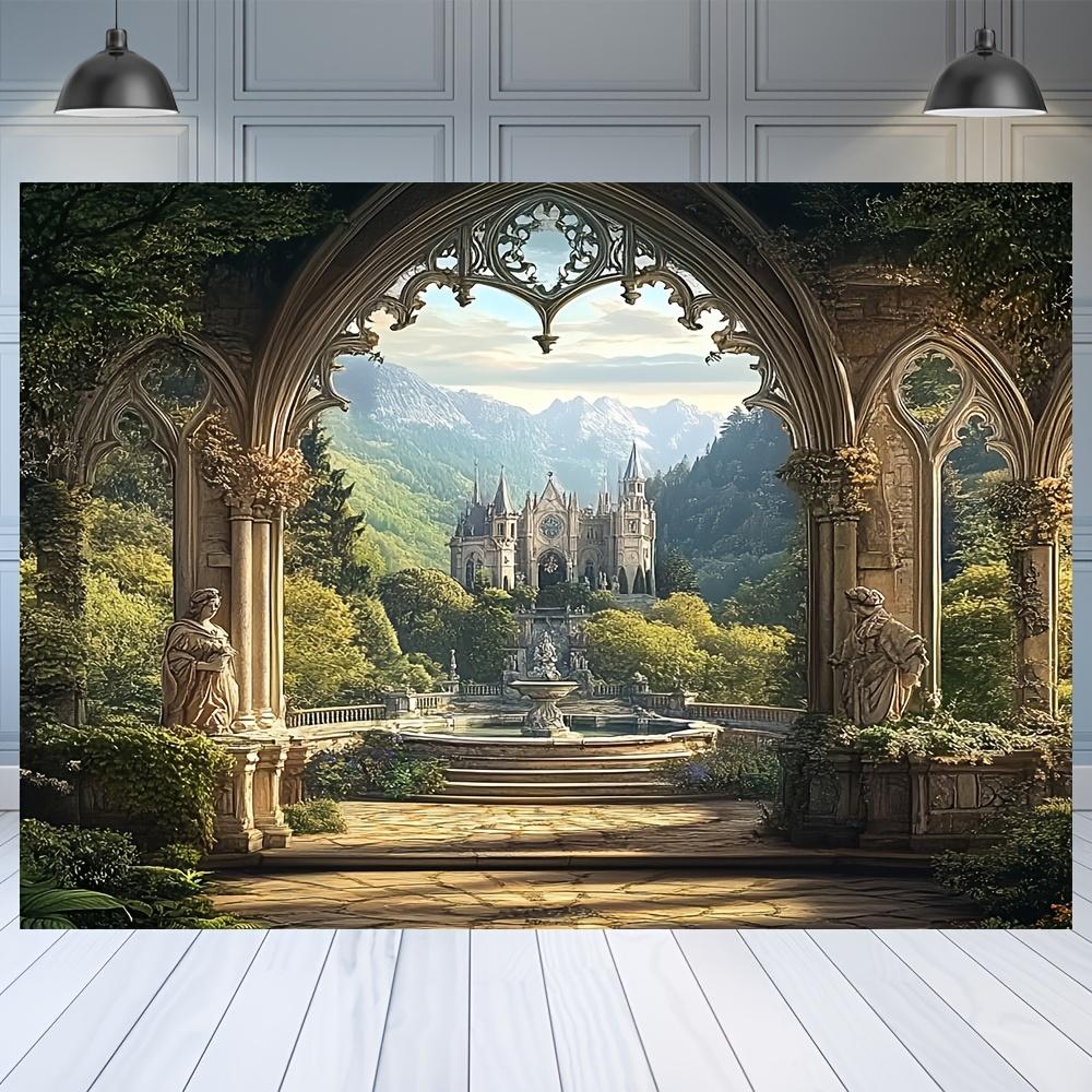 Multi-functional Castle Balcony Background - Perfect for General Occasions Such As Festival Parties and Celebrations