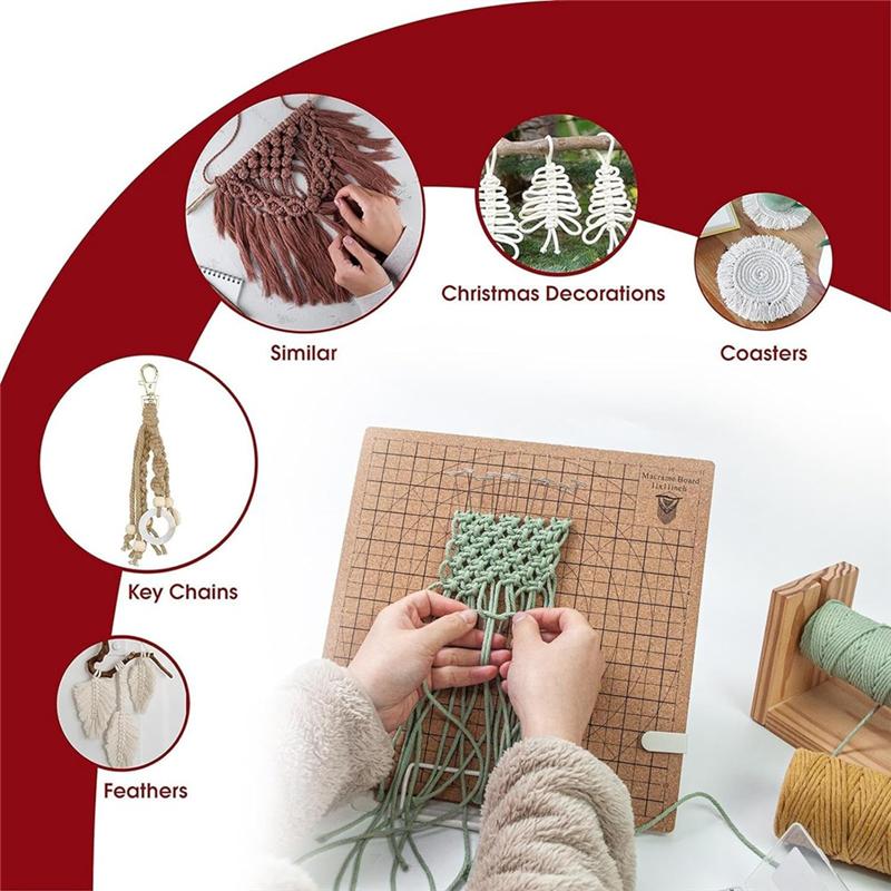 A96I-Macrame Board Stand,Arts And Crafts Multi-Function Accessories For Journals, Tablet, Recipes, Textbooks, Sheet Music