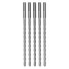 5pcs Carbide Tip Impact Drill Bits Double Flute Spiral Masonry Drill Bits  For Concrete
