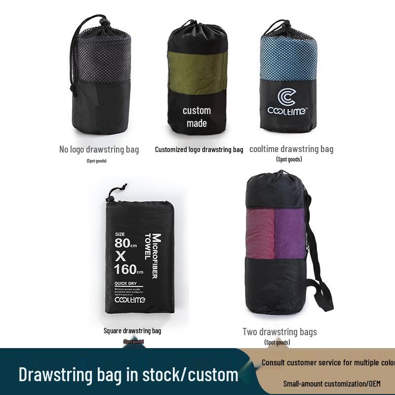 Extra Langes Schwarzes Mikrofaser Schnelltrocknendes Fitness- & Tanzhandtuch