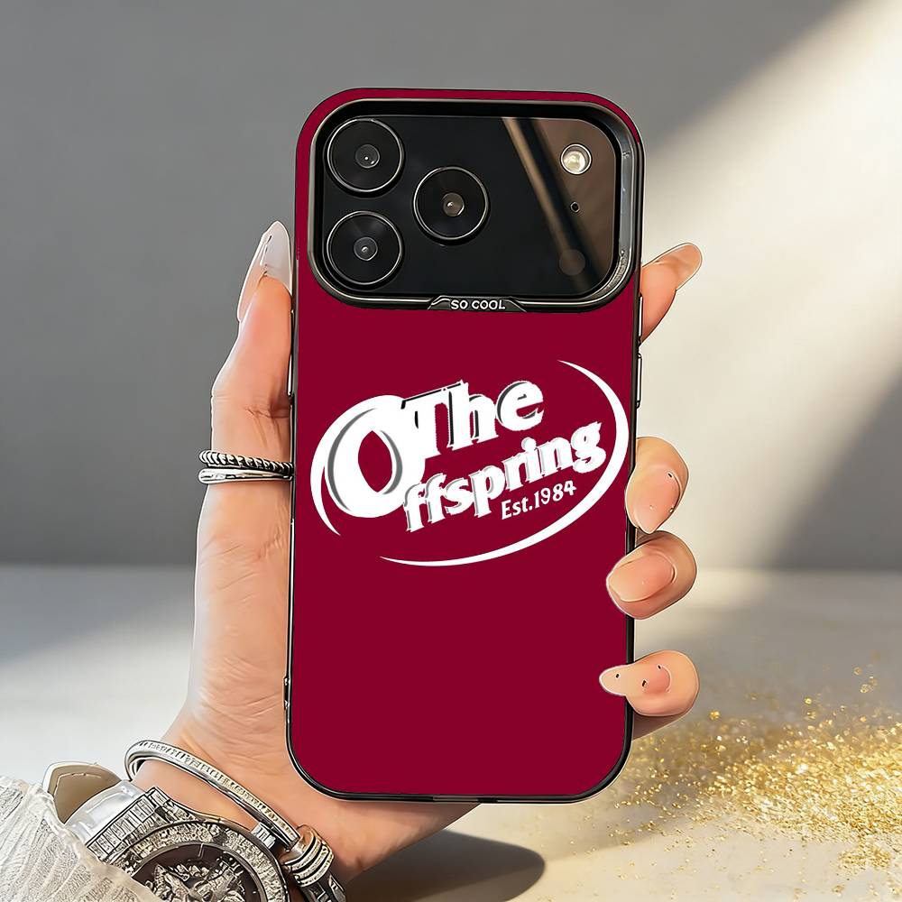 

COOL T-The O-Offspring SUPERCHARGED Phone Case For iPhone17,16,15,14,13,12,11,Pro,MAX Gray Matte Silicone Black Cover iPhone17