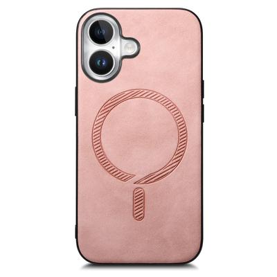 B1 For iPhone 16 Leather Back Case Compatible with MagSafe Skin-Touch Phone Cover