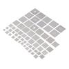 60 Pcs BGA Reballing Stencils 304 Stainless Steel Universal Rework Net Template Kit for Computer