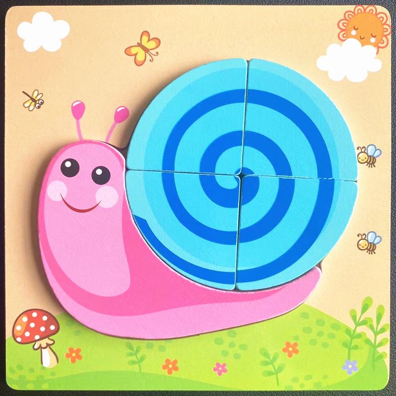 Wooden 3D Puzzle - Animal Cognition & Early Education for Kindergarten