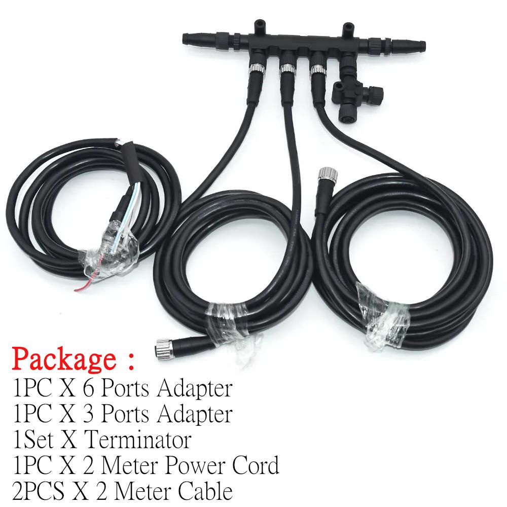 HD 0.5M - 4M 3m 2m 1m Length Cable Socket NMEA 2000 Converter Terminator Male & Female NMEA2000 Adapters Up To 5 Cables DC9-32V