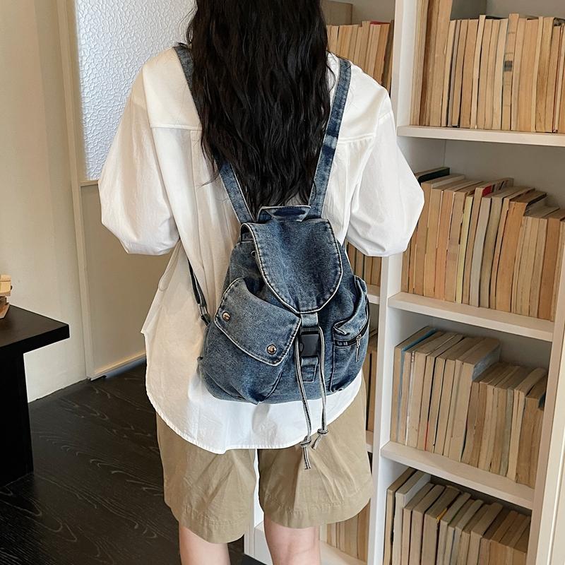 Denim Rucksack Große Kapazität Schüler Klassen Schultasche