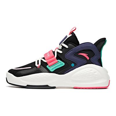Life Collection Synthetic Leather Cushioning Height Increasing Mid Top Sports Casual Shoes Women's Black Pink 122038081-4