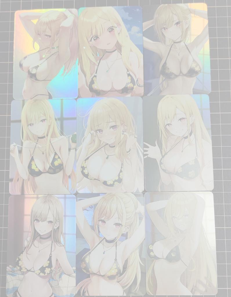 Diy 9pcs/set My Dress-Up Darling Self Control Collect Signature Trading Flash Card Anime Cartoon Christmas Gift Toy