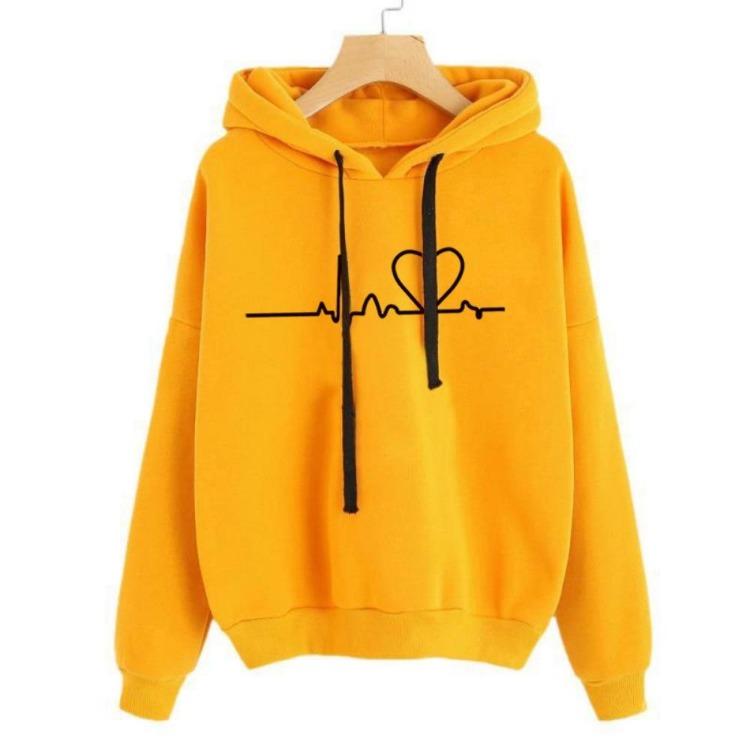 Women's Hooded Sweater Top Long Sleeved Heartbeat Clothing New Autumn Winter