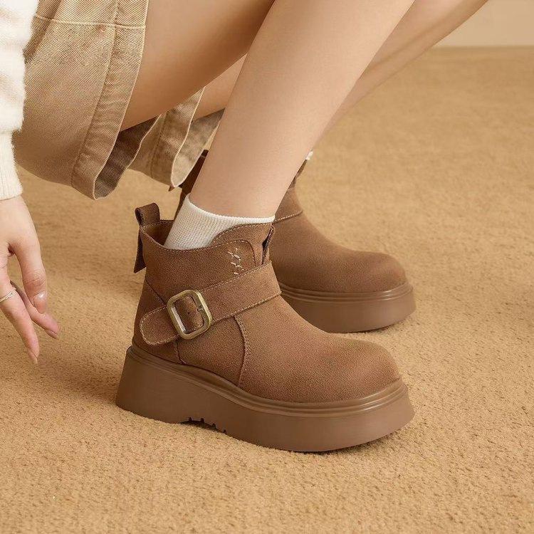 British Martin boots women's 2025 autumn new fashion short boots women's retro versatile comfortable heightening platform women's boots