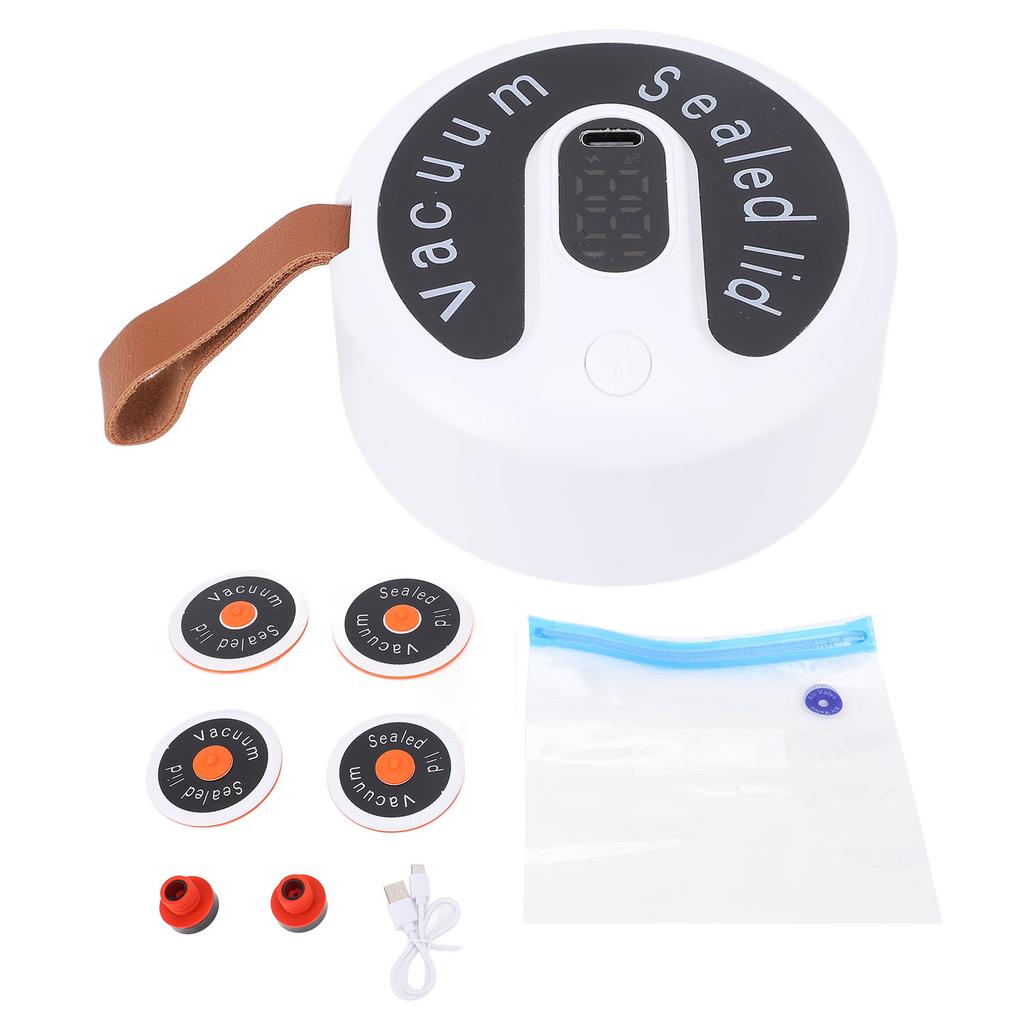 Electric Jar Vacuum Sealer Kit Automatic Mason Jar Sealing Kit with Silicone Reusable Wide Regular