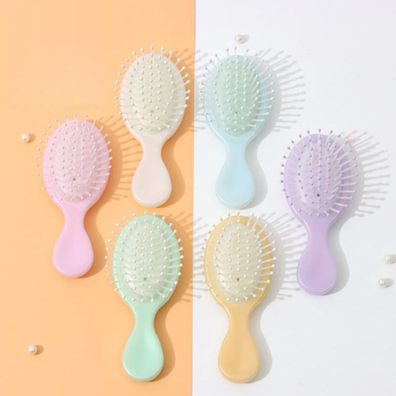 Mini Pastel Hair Brush Color Portable Hair Comb