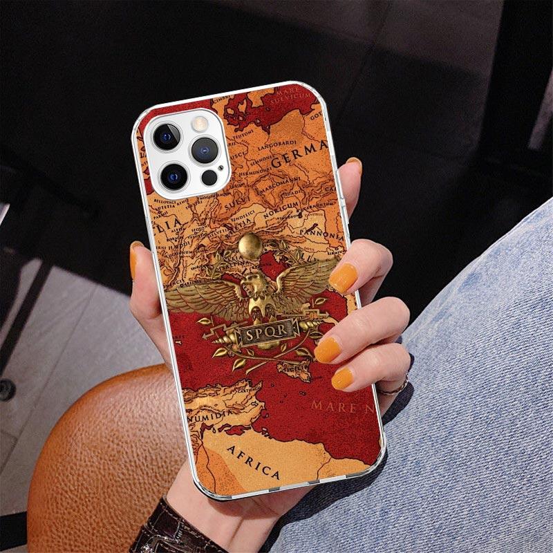 SPQR Roman Imperial Legionv Phone Case For iPhone 17 Air 16 Pro Max 16E 15 + 14 Plus 11 12 13 Mini 7 8 SE Gift Print Cover Funda