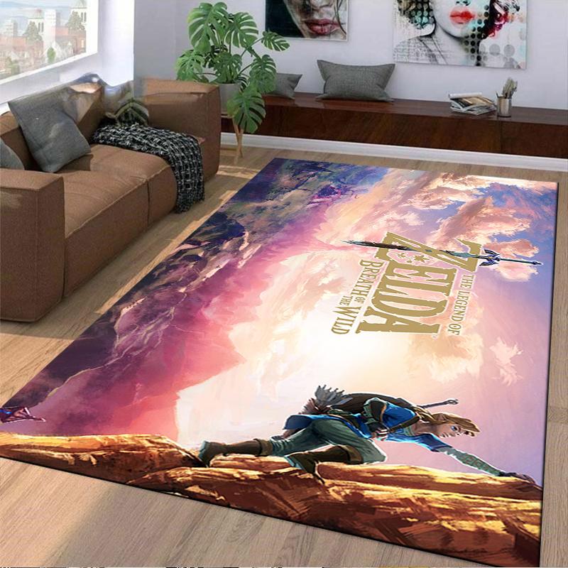 Cedar Climbing Warrior Printed Flannel Carpet Non-Slip Suitable for Bedroom, Living Room, and Children's Room Decoration