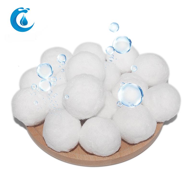 White Fiber Pool Filter Balls, 700g: Nitrifying Bacteria Culture for Sewage Treatment