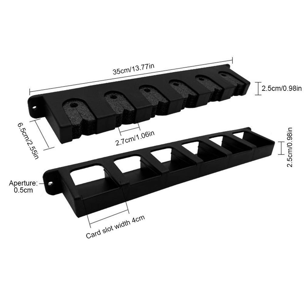 Wall Mount Fishing Rod Rack Vertical Fishing Pole Holders Store 6 Rods Rod Storage Racks for Garage