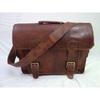 18 Zoll Laptop Aktentasche Ziegenleder Messenger Bag Büro Satchel Umhängetaschen
