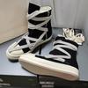 Moderiktiga vintage Pentagram High Top Sneakers, Herrskor, Unisex Casual Sportskor, Platåskor, Stora Storlekar