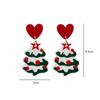 Snowman Christmas Tree Bells Christmas Earrings Christmas Ear Hook Dangle Earring Christmas Gift