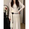 Vintage Rose Flower Waist Belt Fabric Tie Adjustable For Women Summer Accessory