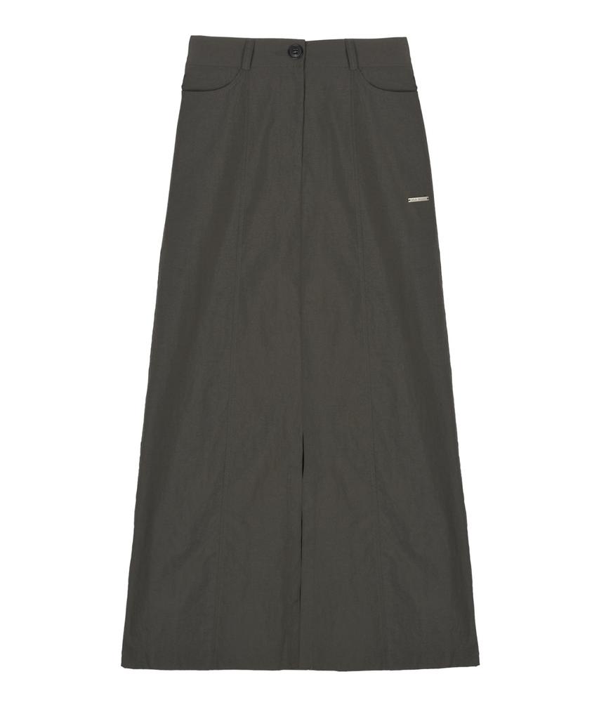 Nigaennikol Panel Long Skirt_Charcoal