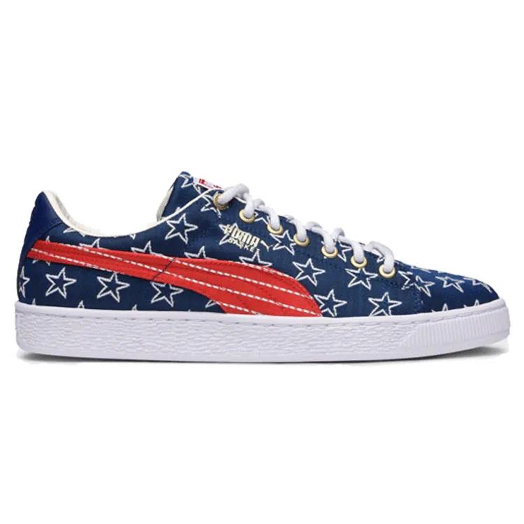 Puma Basket Classic '4th Of July' (Unisex) Toreador / Blue Depths Skate Shoes 364778 01