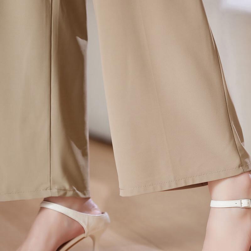 Paster Women's Plus Size Summer Straight-Leg Elastic Waist Pants