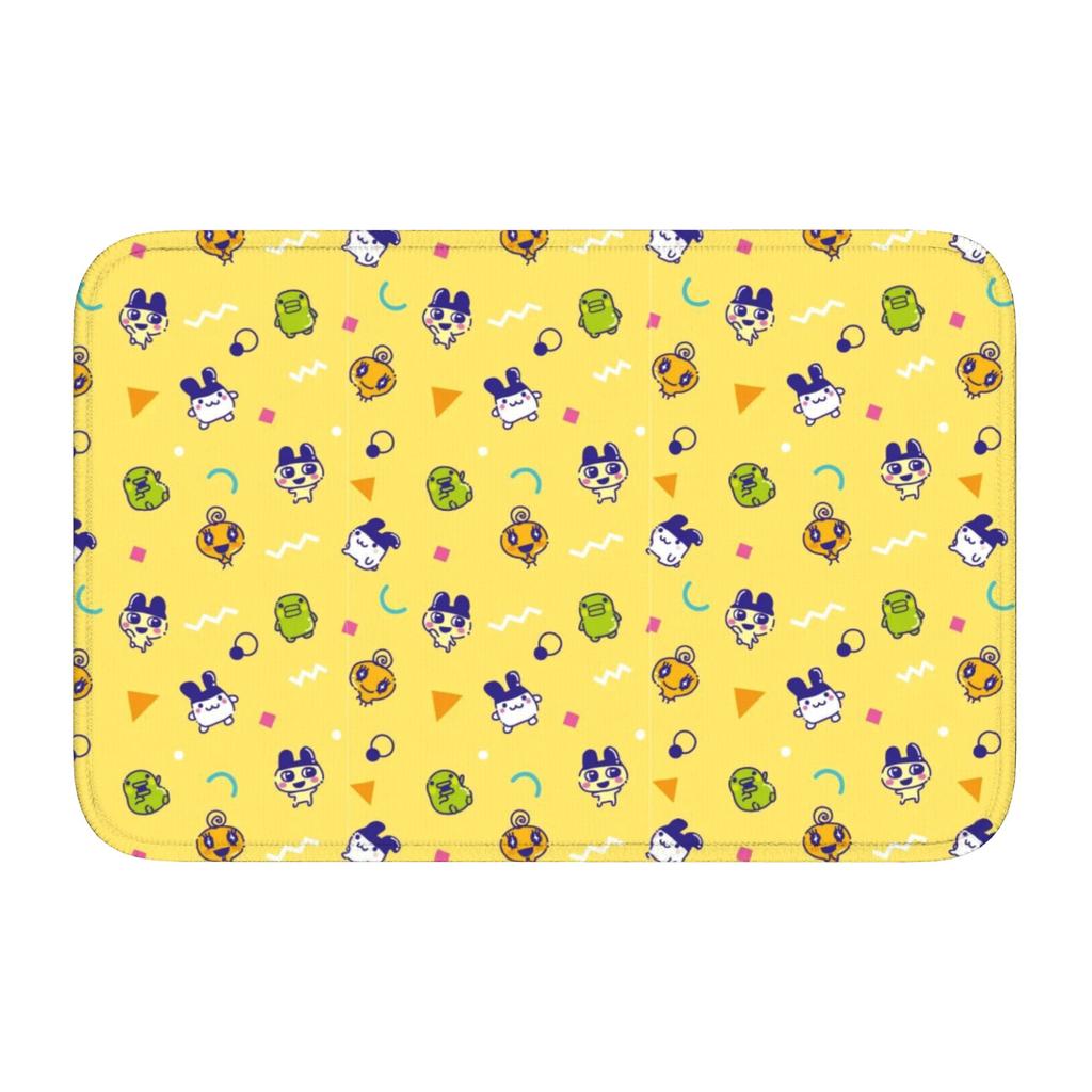 Tamagotchies Cartoon Floor Door Kitchen Bathroom Mat Anti-Slip Indoor  Doormat Garage Living Room Entrance Rug Carpet Footpad