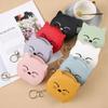 PU Leather Pu Cosmetic Bag with Makeup Mirror Mini Storage Bag Cat Shape Makeup Bag  Student