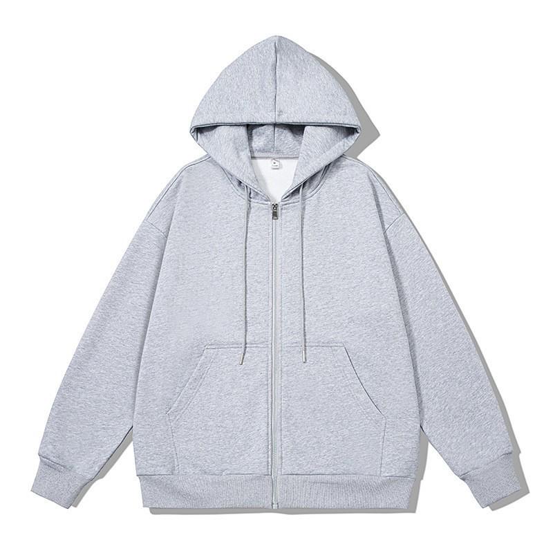 Cross-Border Zipper Hooded Cardigan with Pockets - Casual Long Sleeve Hoodie