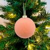 12 Pcs Velvet Christmas Ball Ornaments 2.4 Inches Flocked Shatterproof Plastic Balls Xmas Tree Hanging Decorations for Holiday Party Home Decor