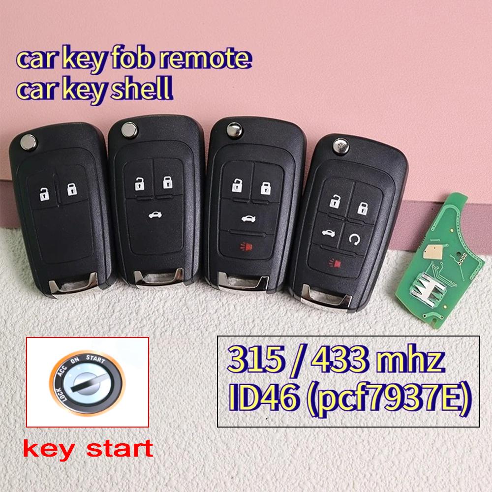 315/433MHz PCF7937E Car Key Fob for Buick Opel Vauxhall Insignia Astra Mokka Zafira for Chevrolet Cruze Epica Lova Camaro Impala
