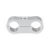 X AUTOHAUX 5pcs AN4 Hose Separator Clamp Fuel Line Connector Silver Tone Fuel Hose Replacement