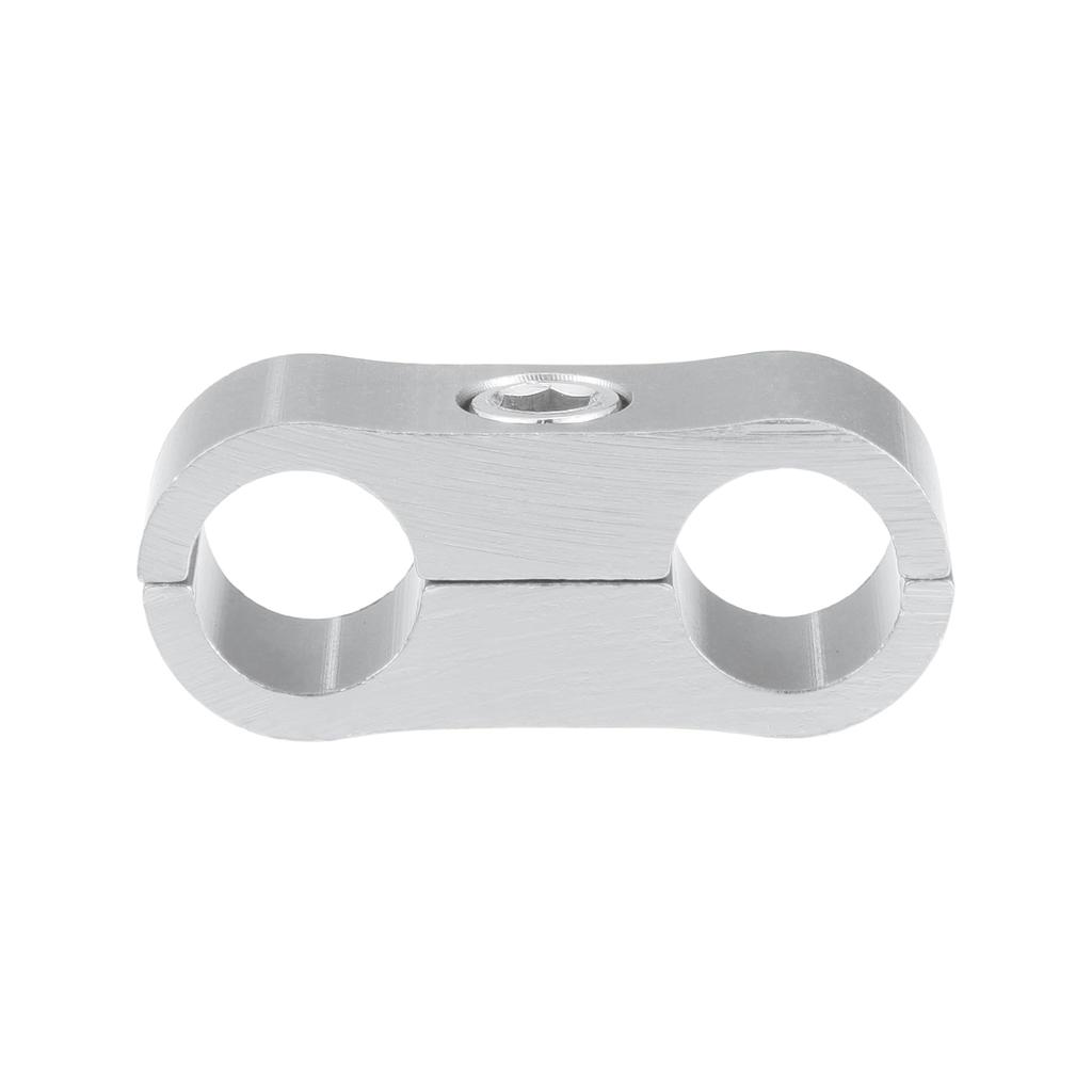 X AUTOHAUX 5pcs AN4 Hose Separator Clamp Fuel Line Connector Silver Tone Fuel Hose Replacement
