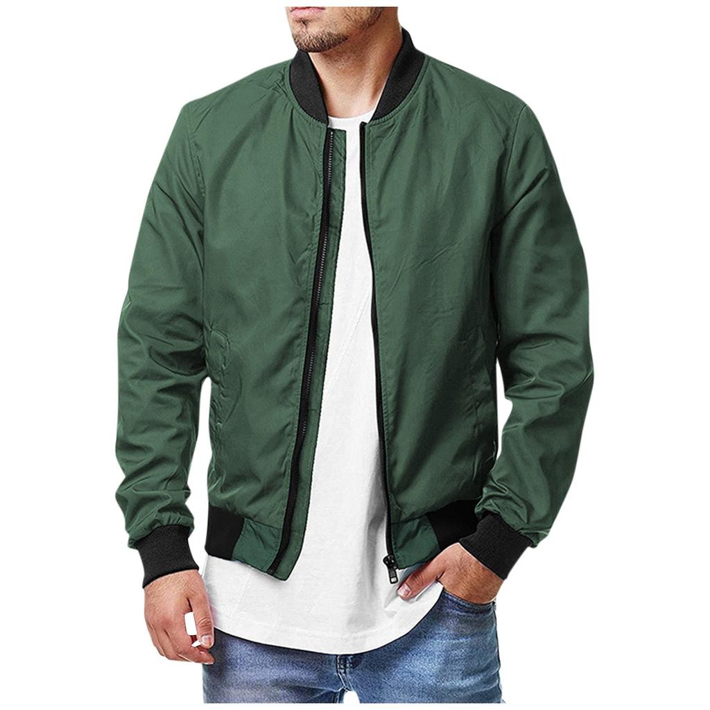 Pánská bunda na zip, ležérní retro bunda Cardigan s dlouhým rukávem