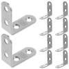 10 Pcs Wood Bracket Small Brackets Metal Shelf for Braces Cabinet Angle Stainless Steel Corner