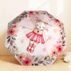 1pc rabbit ballerina Automatic Folding Umbrella, Heavy Duty 8 Rib Iron Frame,  Suitable for Travel, Daily Use, Birthday, Decor Gift m0104033