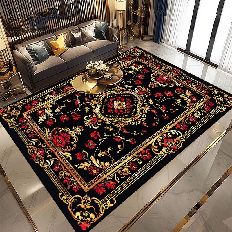 Retro Persian Carpet for Living Room Home Decoration Classical Antiskid Rugs Large Size Room Rug Washable Door Mat for Bathroom