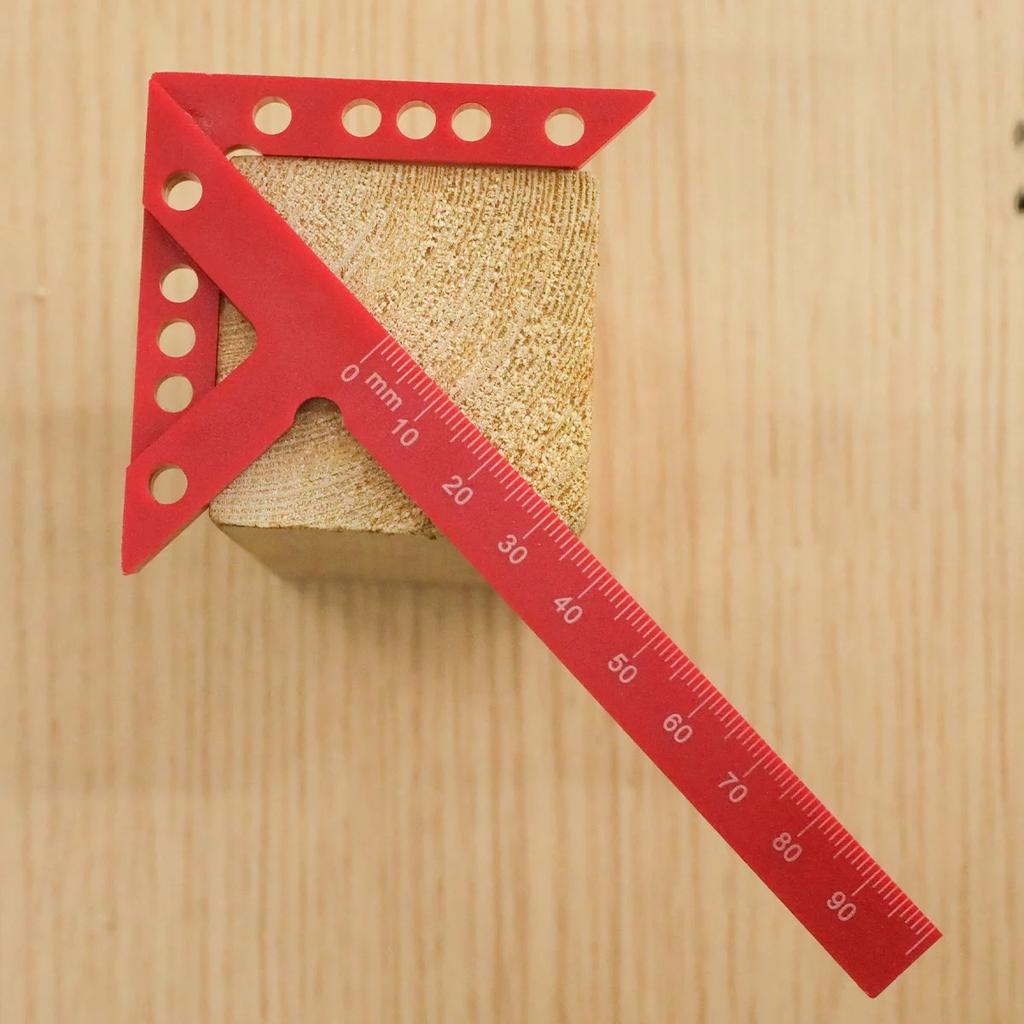 Precision Center Finder Line Gauge 45/90° Angle Marking Ruler Plastic Aluminum Alloy Woodworking Tool for Carpenters