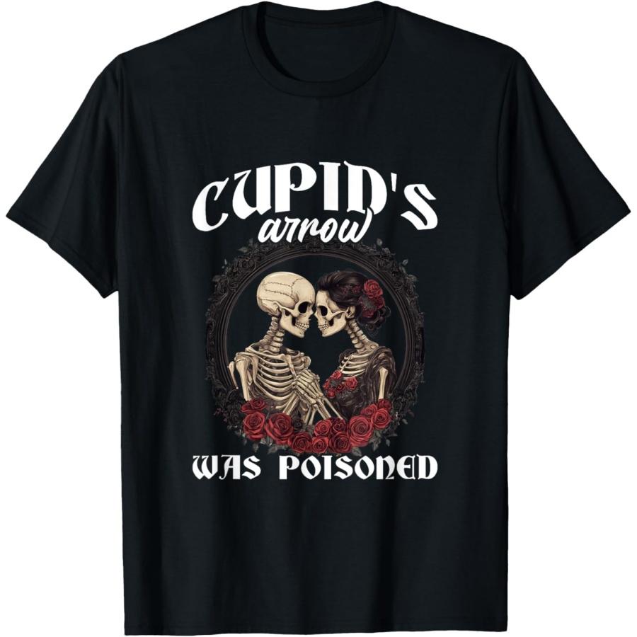 Cupid s Arrow Was Poisoned Gothic Anti Valentines Goth Girl T-Shirt(5) S