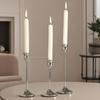 3pcs Romantic Vintage Tabletop Candle Holders Metal and Aluminum Home and Hotel Decoration Candlestick Holder Candle Stand