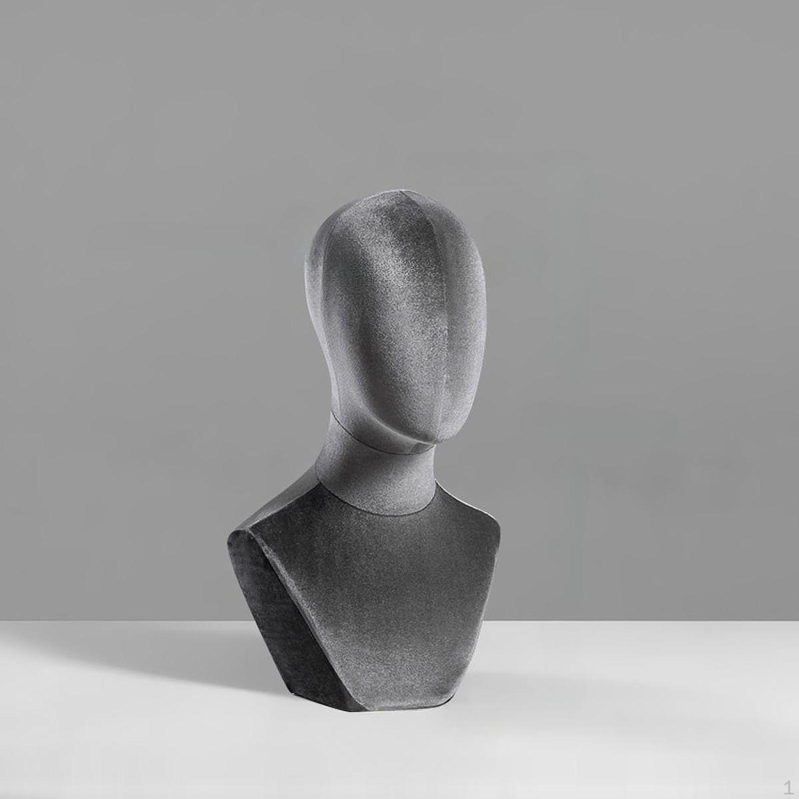

Bust Mannequin Head Display Hat Rack Cloth сірий