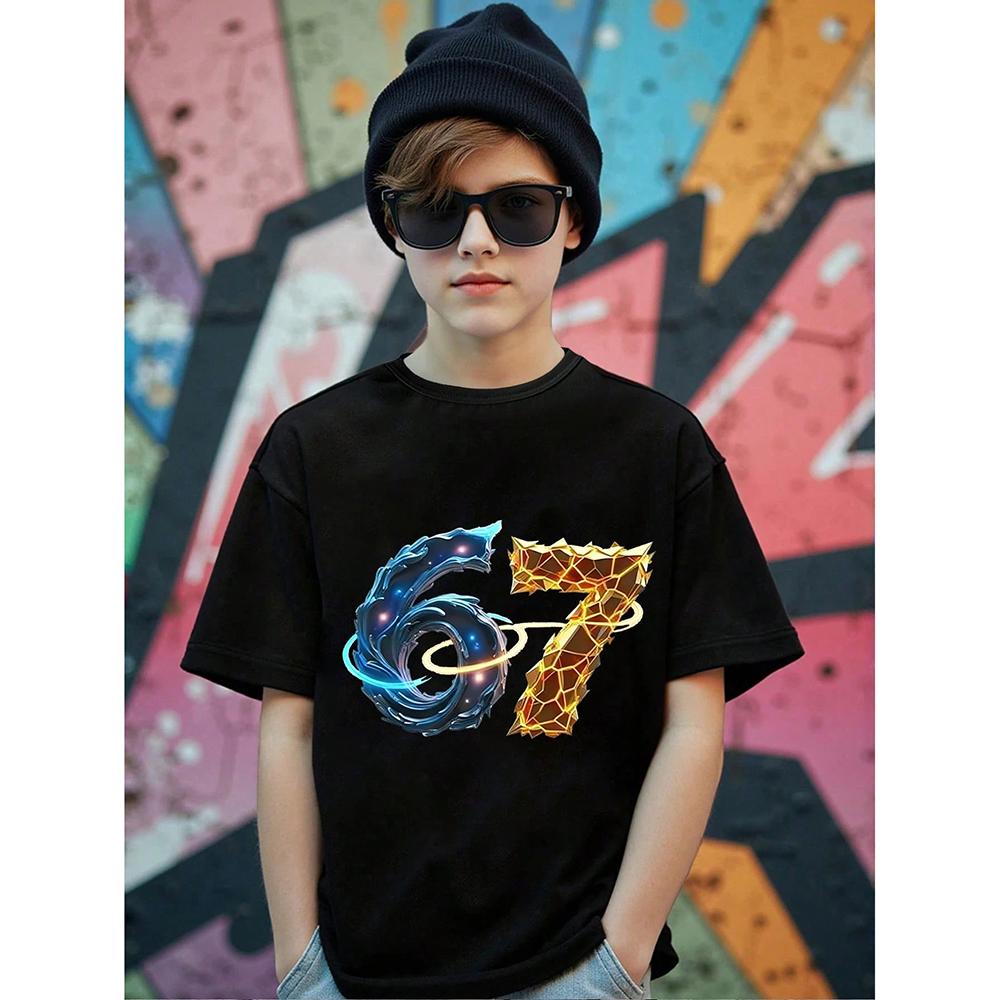 

Number 67 Letter Print Tshirt For Unisexs Clothing Hip Hop Casual T Shirts Streetwear Short Sleeve Summer Loose Tee Top 2026 Tide S