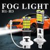 2PCS LED Fog Light H1 LED H3 LED 4014 Chips 45SMD Lamps Bulb Lens 12V Car Bulb Lamps Super Bright Driving DRL Auto Lamp