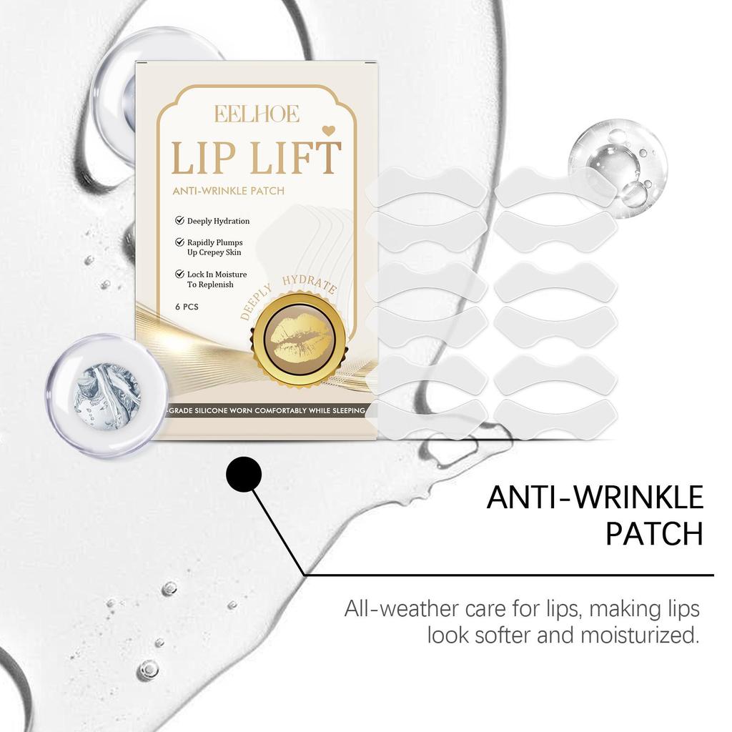EELHOE Lippenpflege-Patches Feuchtigkeitsspendend und Nährend Lippenbereich Hydratation Peeling & Anti-Falten-Patches Für Lippen