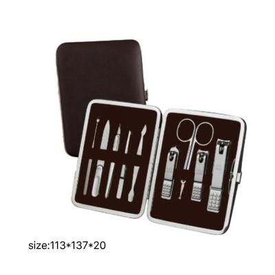 777 TS-392C Nail Clipper Manicure Grooming Set Brown Case Korean Nail Care Kit