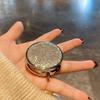 Portable Pill Box Medicine Organizer with Sparkling Rhinestones Dustproof Compact Design Pill Tablet Storage Holder