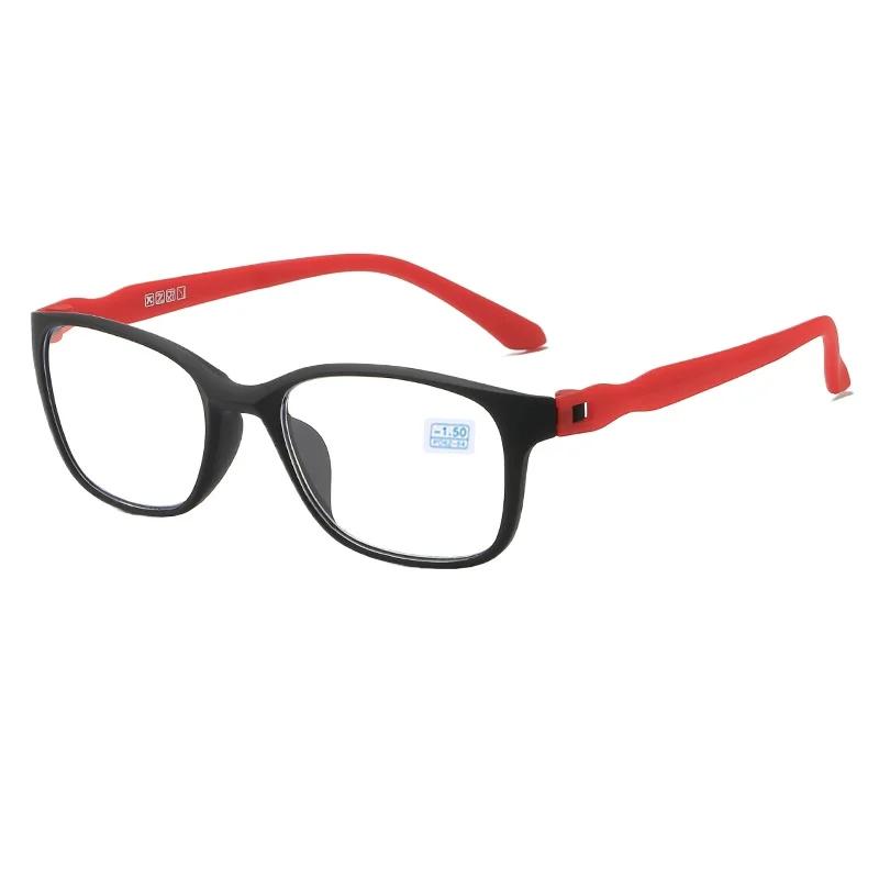 

Мужские и женские очки для близорукости, унисекс, деловые, ультралегкие очки TR90 для близорукости, очки против синего света 0-50-100-150 до 600 Gafas -500 красный
